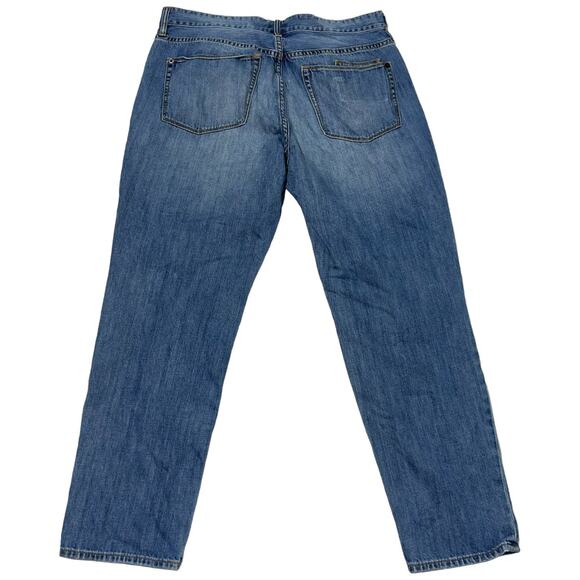 J.Crew Distressed Patchwork Boyfriend Jeans Plaid Detail Size 30 Crop Ankle - Picture 11 of 16